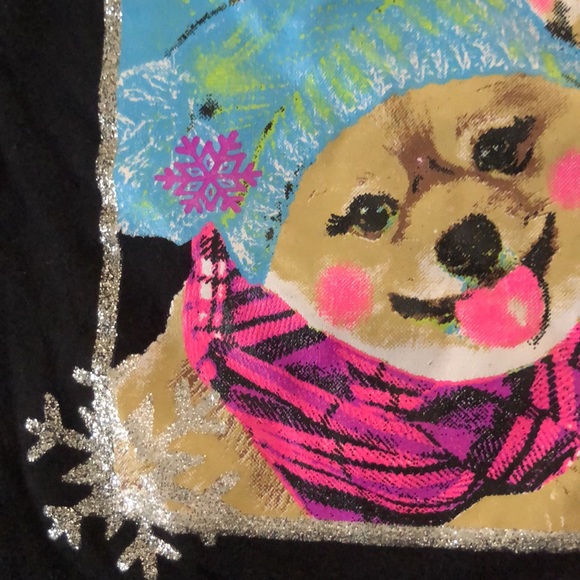 Holiday Time Selfie Christmas Print Long Sleeve T-shirt Size 4 - Picture 4 of 12